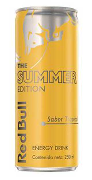Red Bull Summer Edition, el sabor de Mango, Maracuy y Pia, mismo efecto de Red Bull para ste Verano