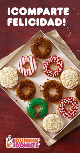 Dunkin' Donuts lanza donas navideas